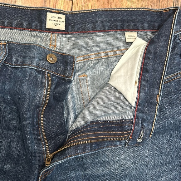 JCrew Factory Men’s 36/30 Denim Jeans Vintage Slim Fit - Picture 2 of 3